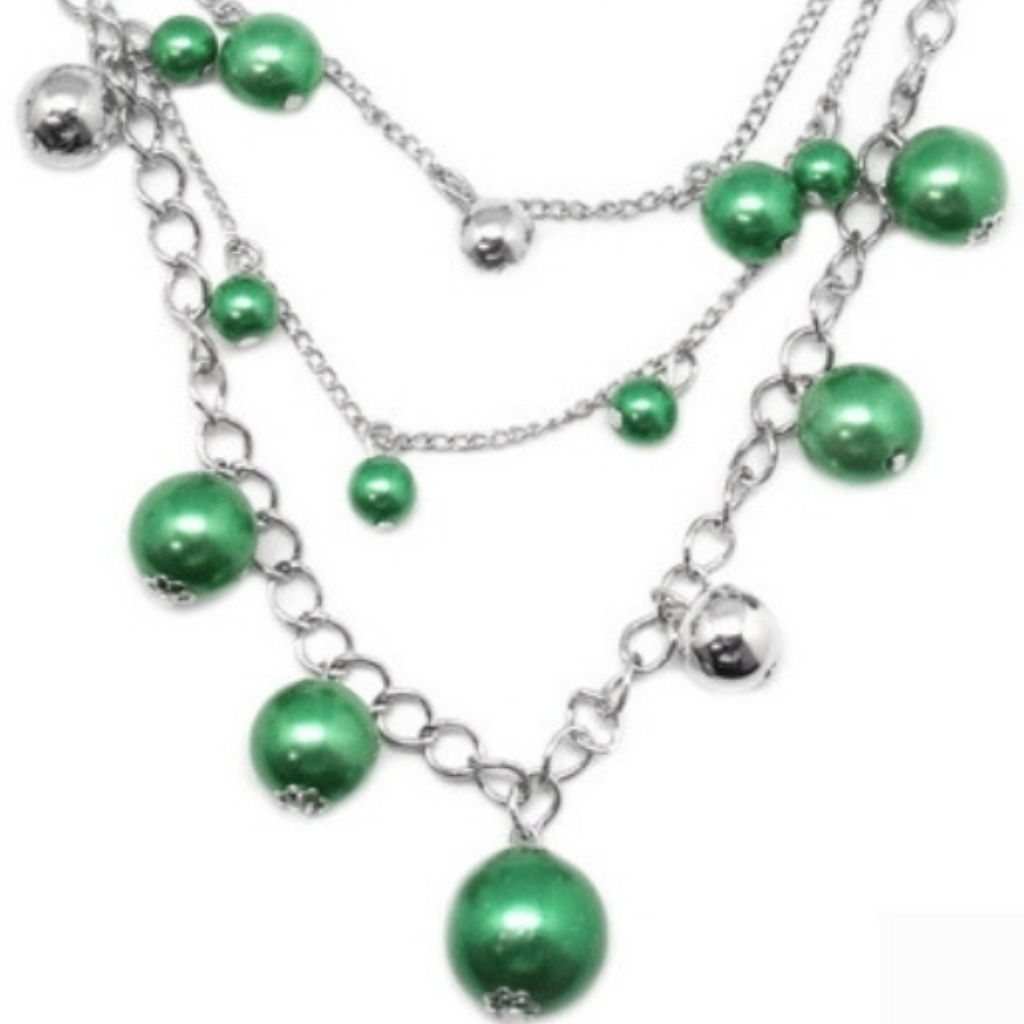 Green Necklace & Earring - Classically Captivating